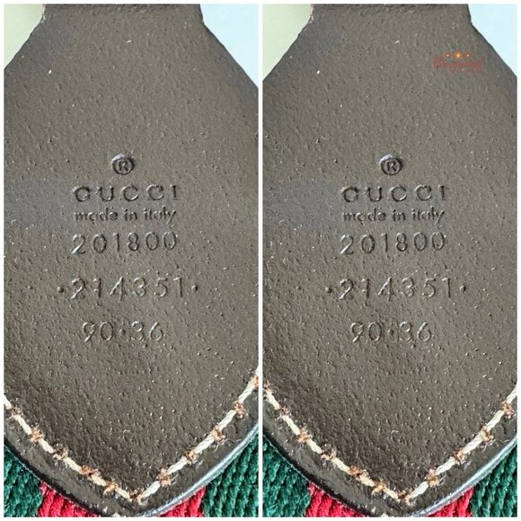 Auth Gucci Web Green/Red Canvas Brown Leather Gold Buckle Belt 90/36 - Picture 7 of 14